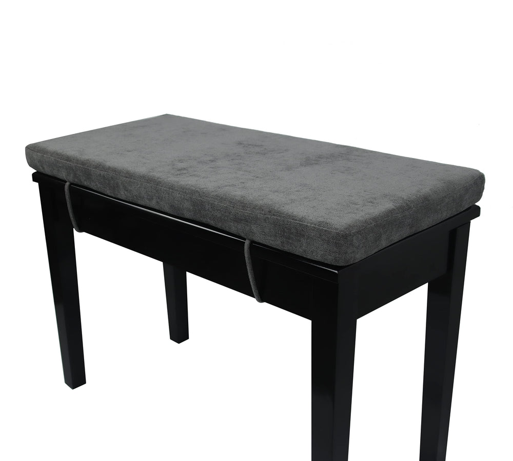 Loveboat front view of bench cushion showing neat dark grey cover and fit