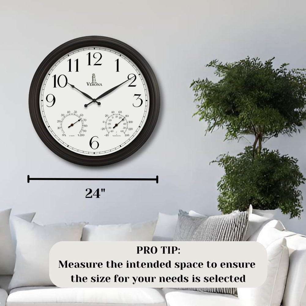 Lovely Home Essentials close-up of clock face offering easy distant time reading