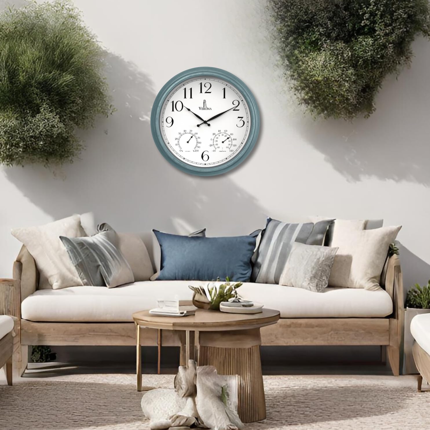 Lovely Home Essentials side profile showing 2.75 inch depth and durable frame for outdoor use