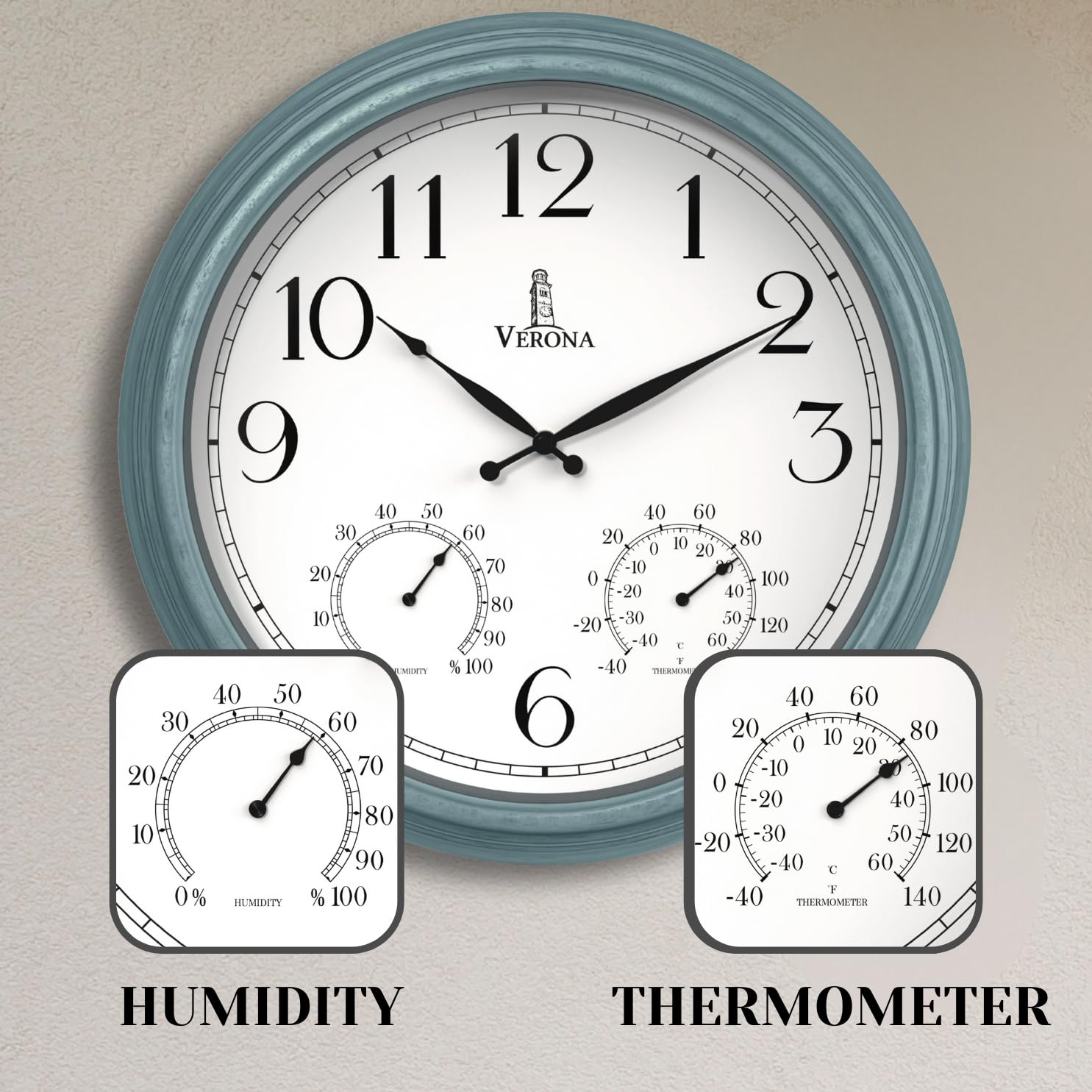 Lovely Home Essentials thermometer and hygrometer close-up for quick temperature and humidity reading
