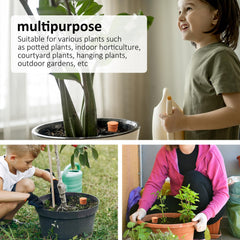 Lovely Ran watering bulb next to a 6-inch pot to show scale and reservoir capacity advantage