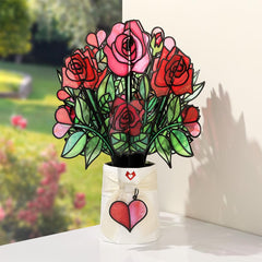 Lovepop folded bouquet inside included mailer showing easy mailing and safe transport