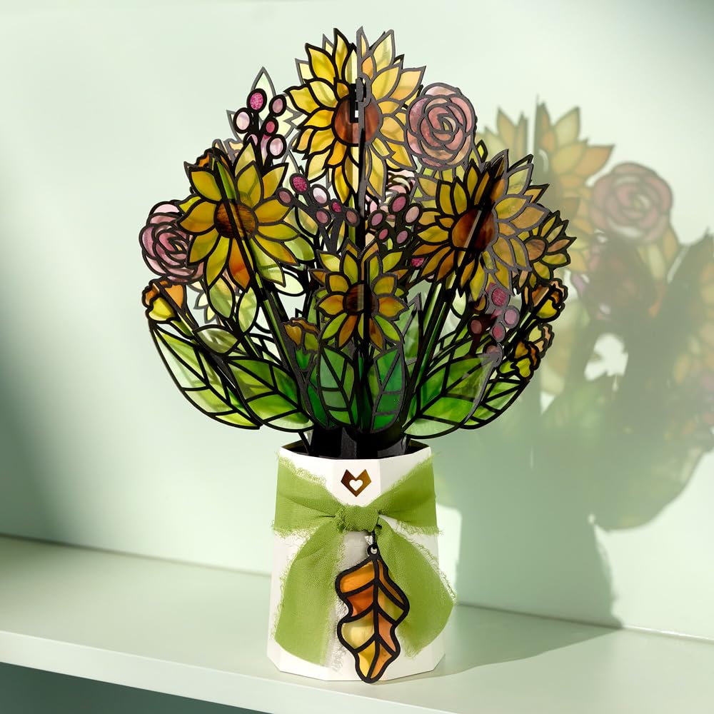 Lovepop bouquet folded flat ready for mailing and easy gifting