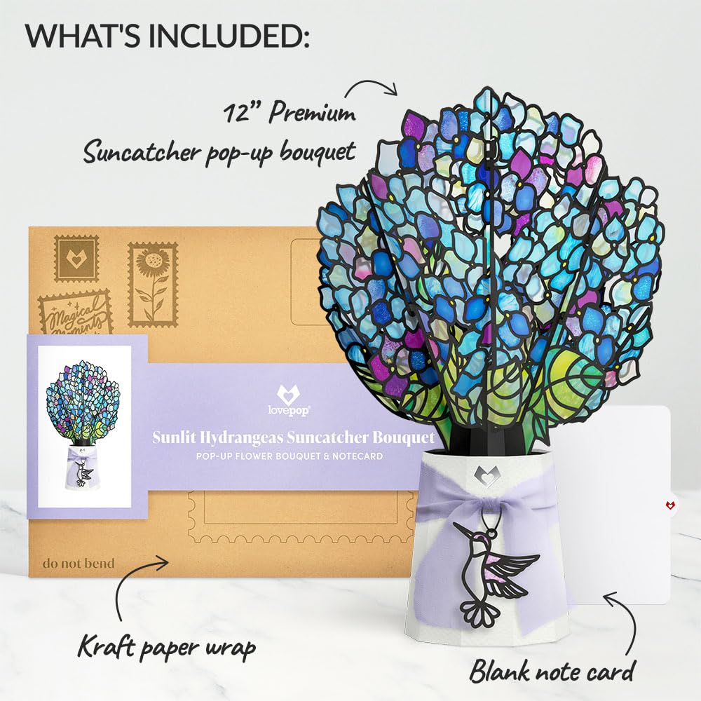 Lovepop kraft wrap and blank notecard displayed ready for gifting presentation
