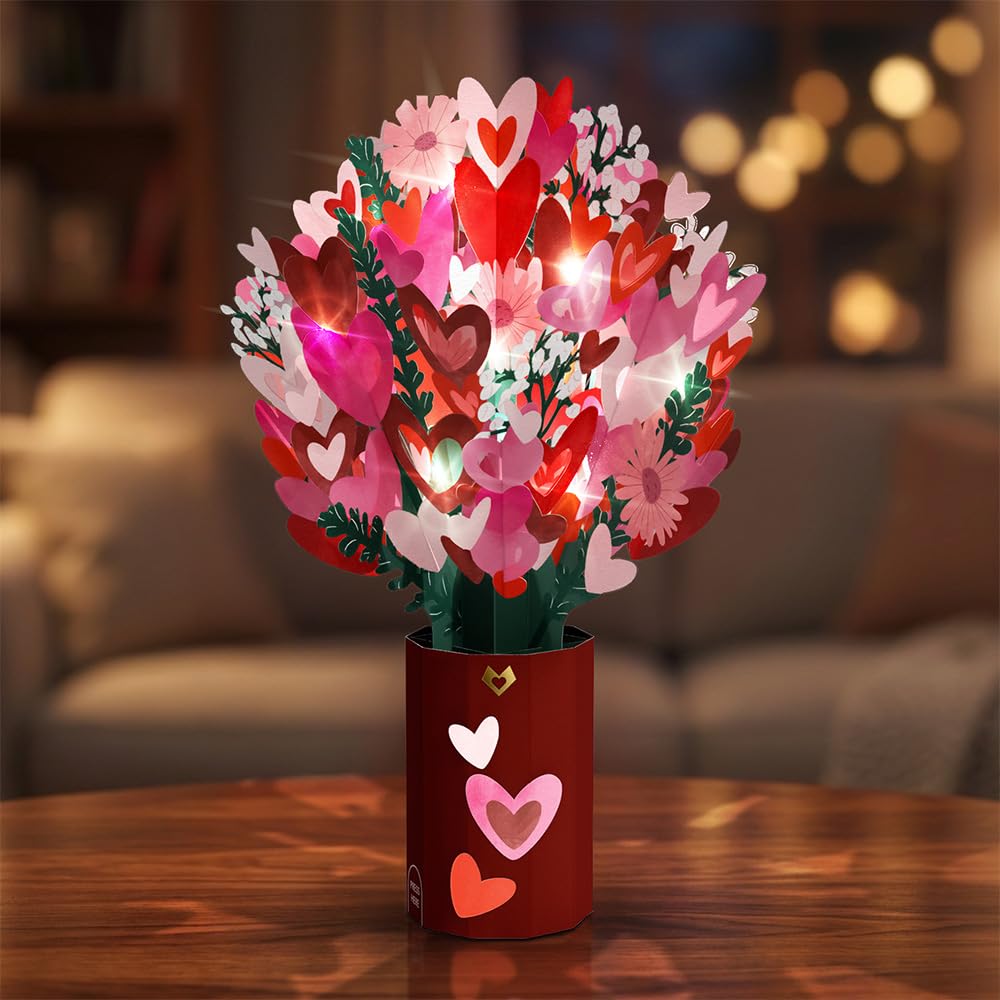 Lovepop vase and base detail emphasizing secure lock-in and stable tabletop display benefit