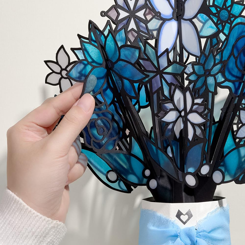Lovepop open bouquet full view creating a 12-inch three-dimensional decorative display