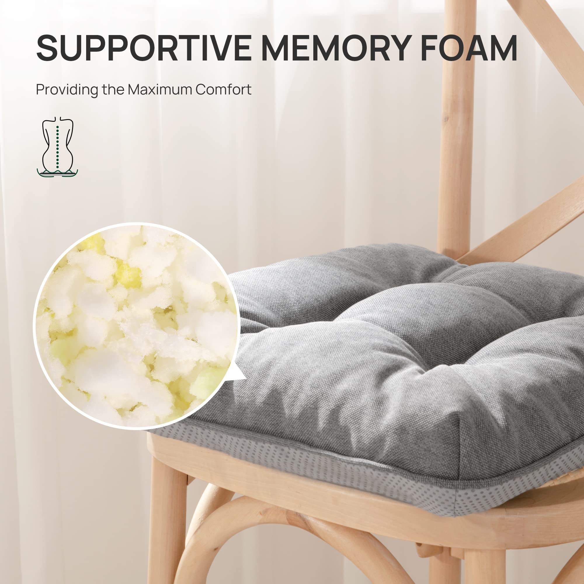 Love's cabin image of non-slip bottom showing grip stability that prevents cushion sliding