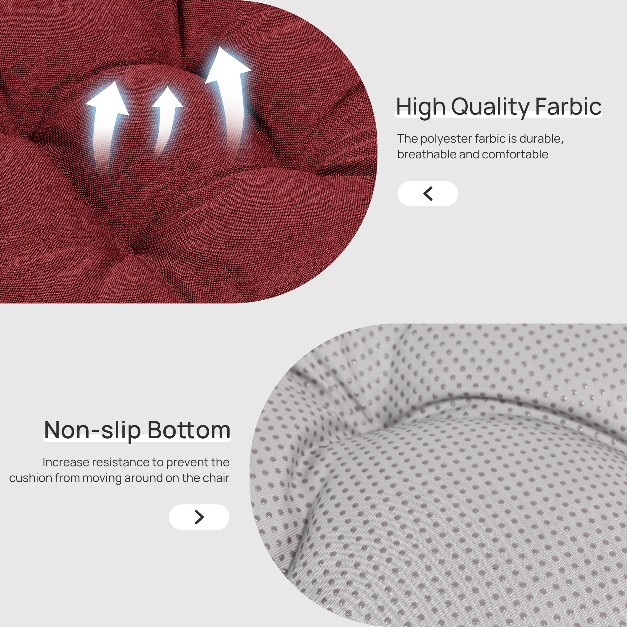 Love's cabin cushion on a standard chair showing true size fit