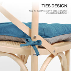 Love's cabin tie straps and attachment showing anchored, stable seating