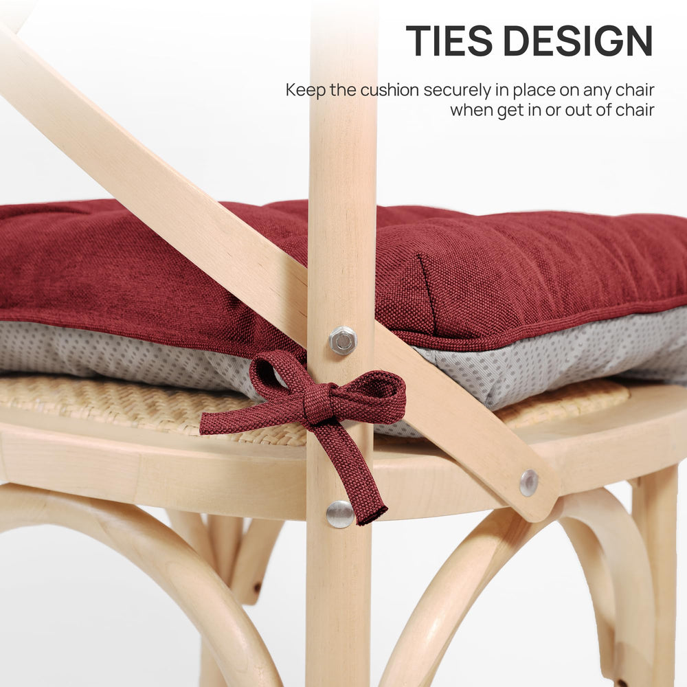 Love's cabin tie straps secured on a chair for anti-slip benefit