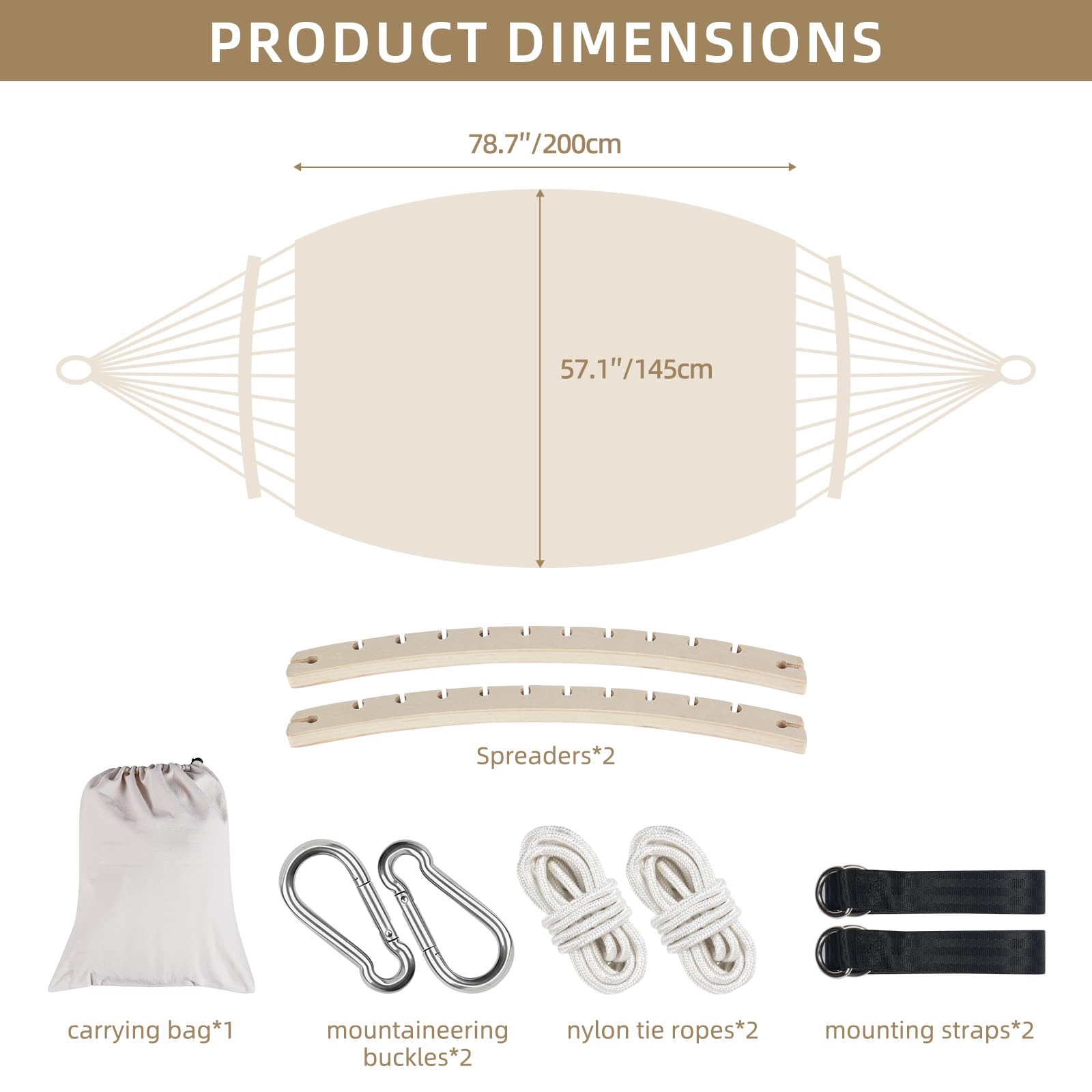 LOVSTORAGE packed hammock in storage bag for lightweight transport