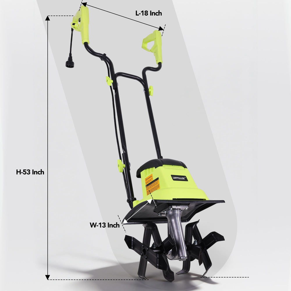 LOVTILLER label and handle controls illustrating simple operation benefit