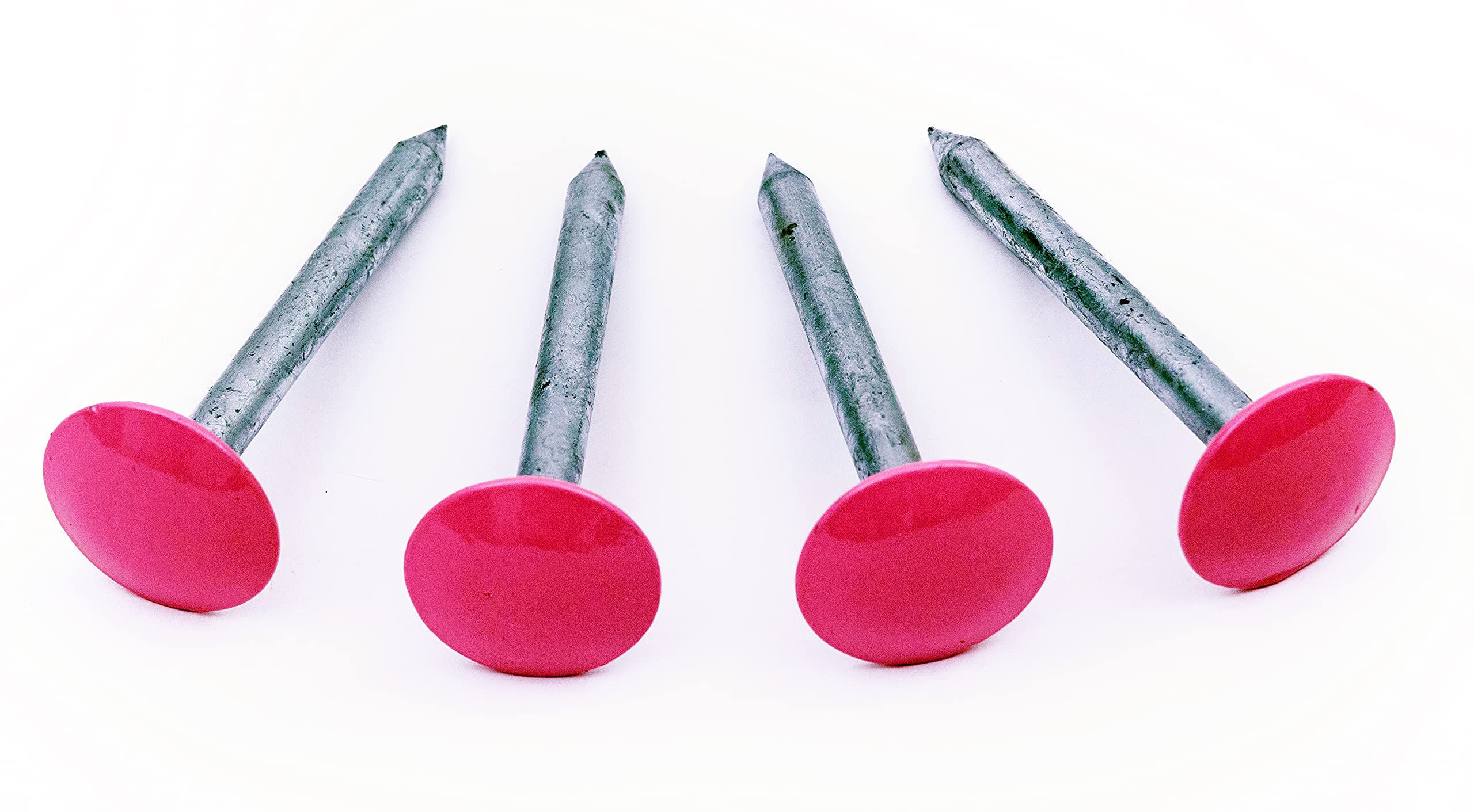 LOW PROFILE SURVEY STAKE front pack pink showing four markers and benefits