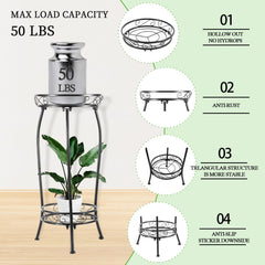 LOYAL TIGER top shelf detail showing support ring that holds up to 11.8-inch pots securely