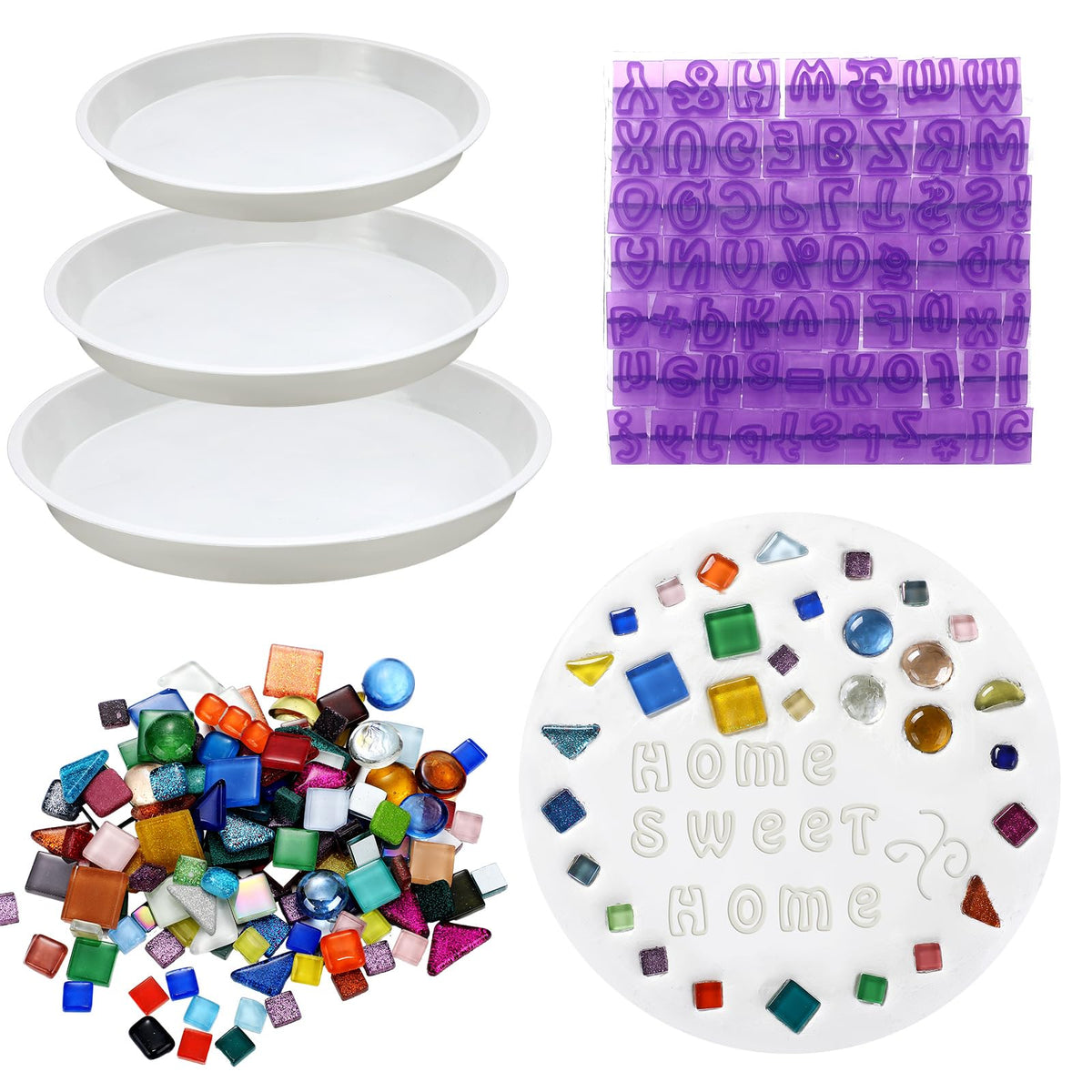 LOYIM kit front view showing molds tiles and stamps for easy project start