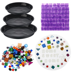 LOYIM kit front view showing molds tiles and stamps for easy project start