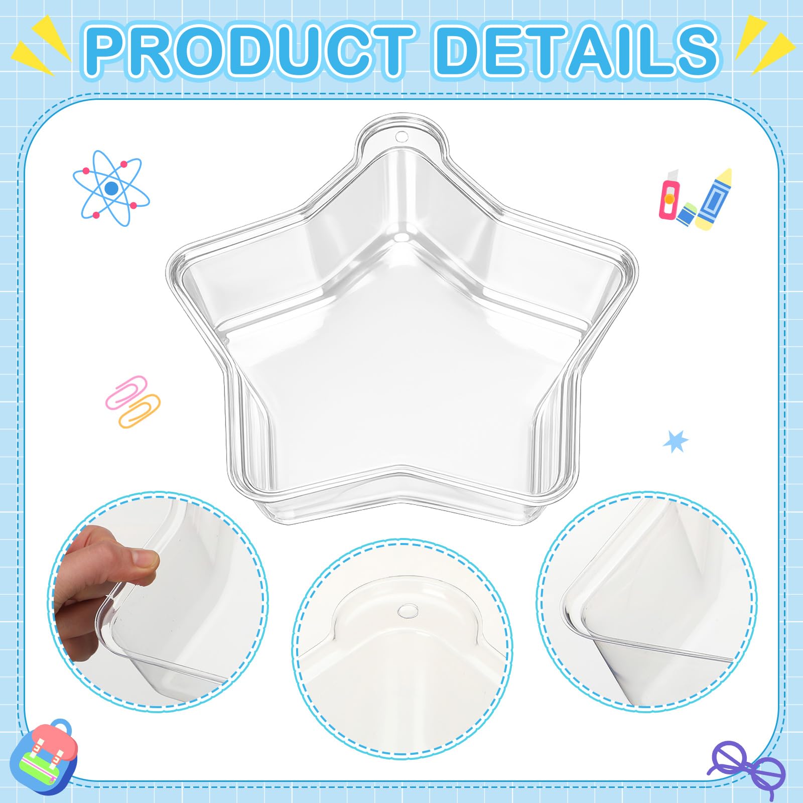 LOYIM plastic star mold close-up highlighting durable detail and easy release