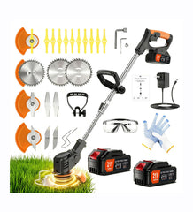 LPFGSLF front view of weed wacker showcasing compact cordless design and portability