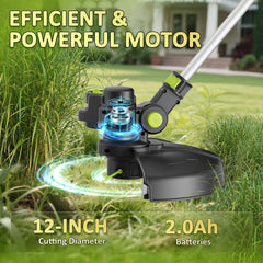 LPSUK close-up of 12-inch cutting head highlighting auto line feed for faster maintenance