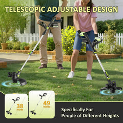 LPSUK telescopic shaft extended to demonstrate adjustable length for ergonomic trimming