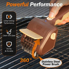 Lrly close-up of stainless steel roller highlighting bristle-free safety