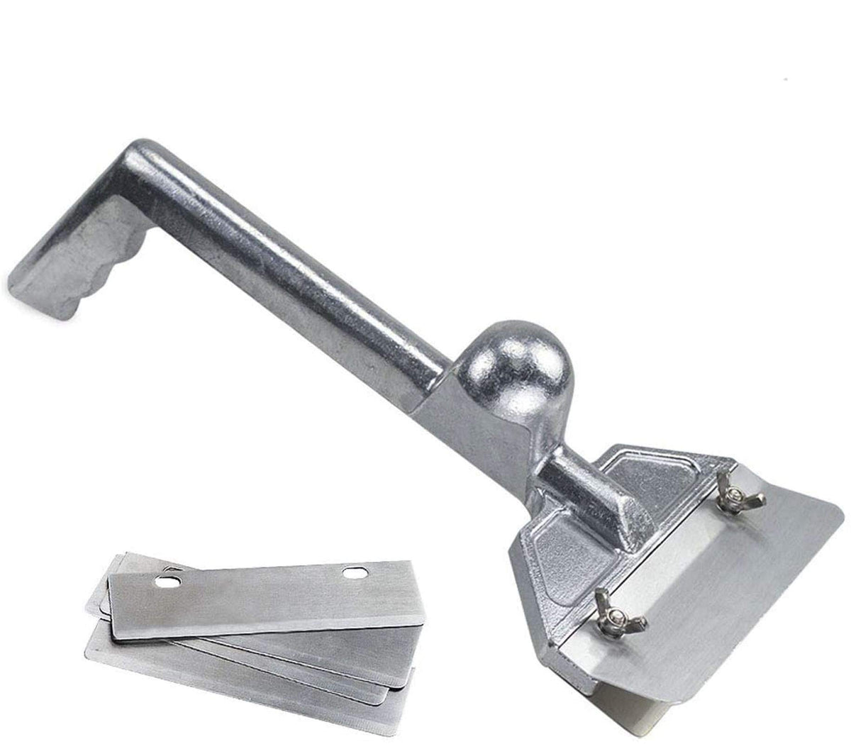 LRui scraper front view showing wide blade for fast griddle cleaning