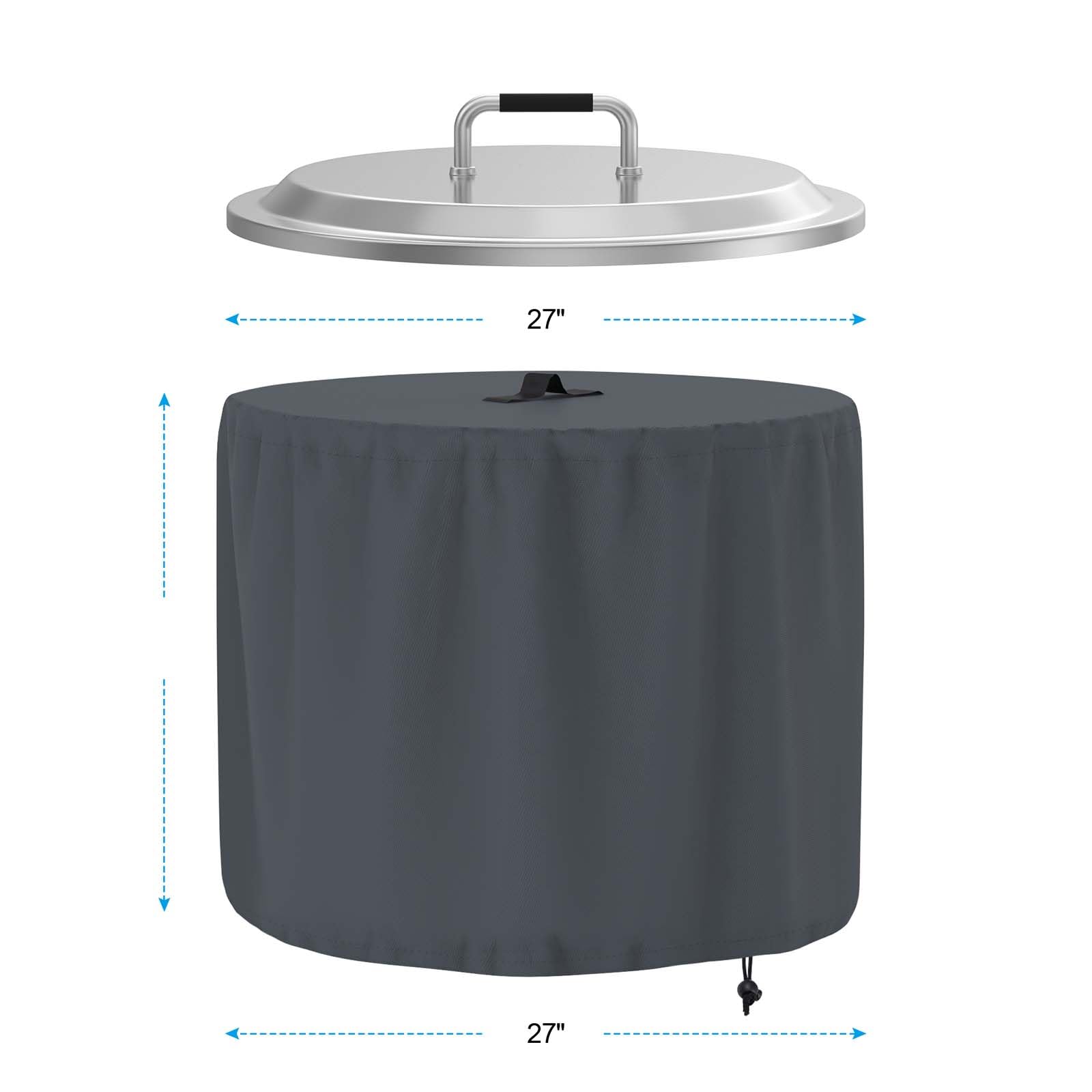 LS'BABQ 600D Oxford cover detail shows tear-resistant, UV-protective fabric