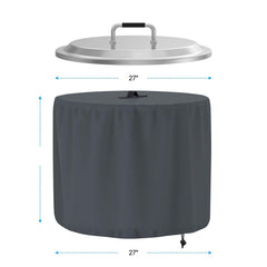 LS'BABQ 600D Oxford cover detail shows tear-resistant, UV-protective fabric