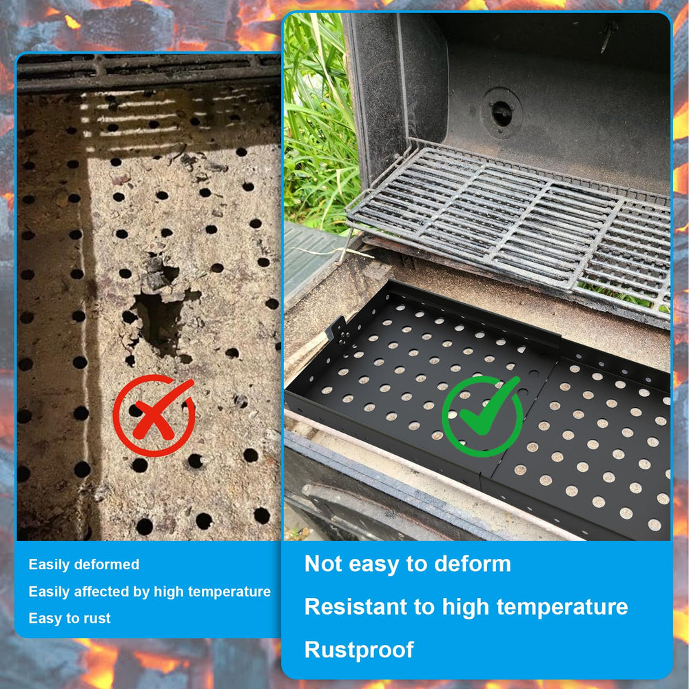 LS'BABQ installed in Chargriller firebox showing secure fit and functionality
