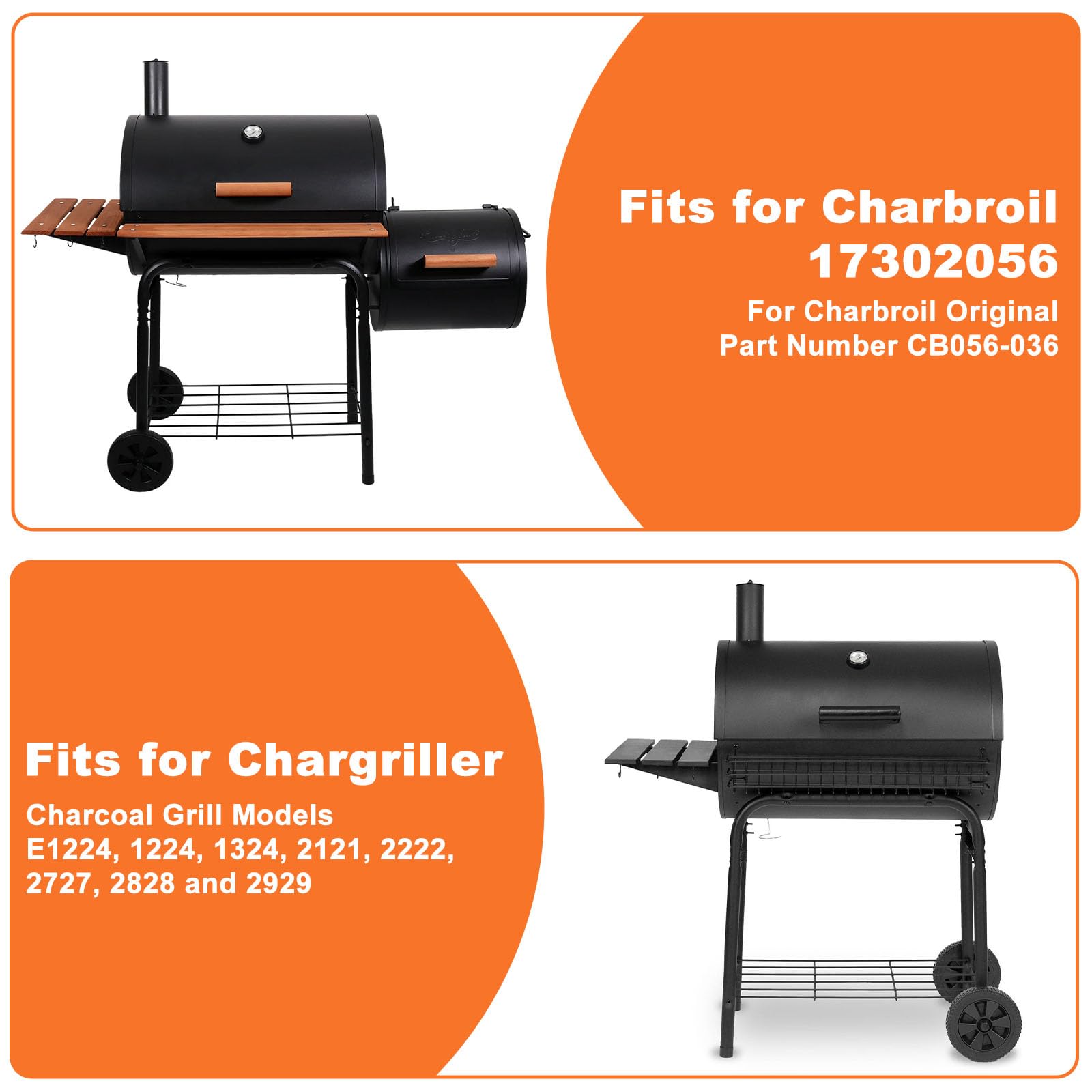 LS'BABQ installed in Char-griller showing improved charcoal containment