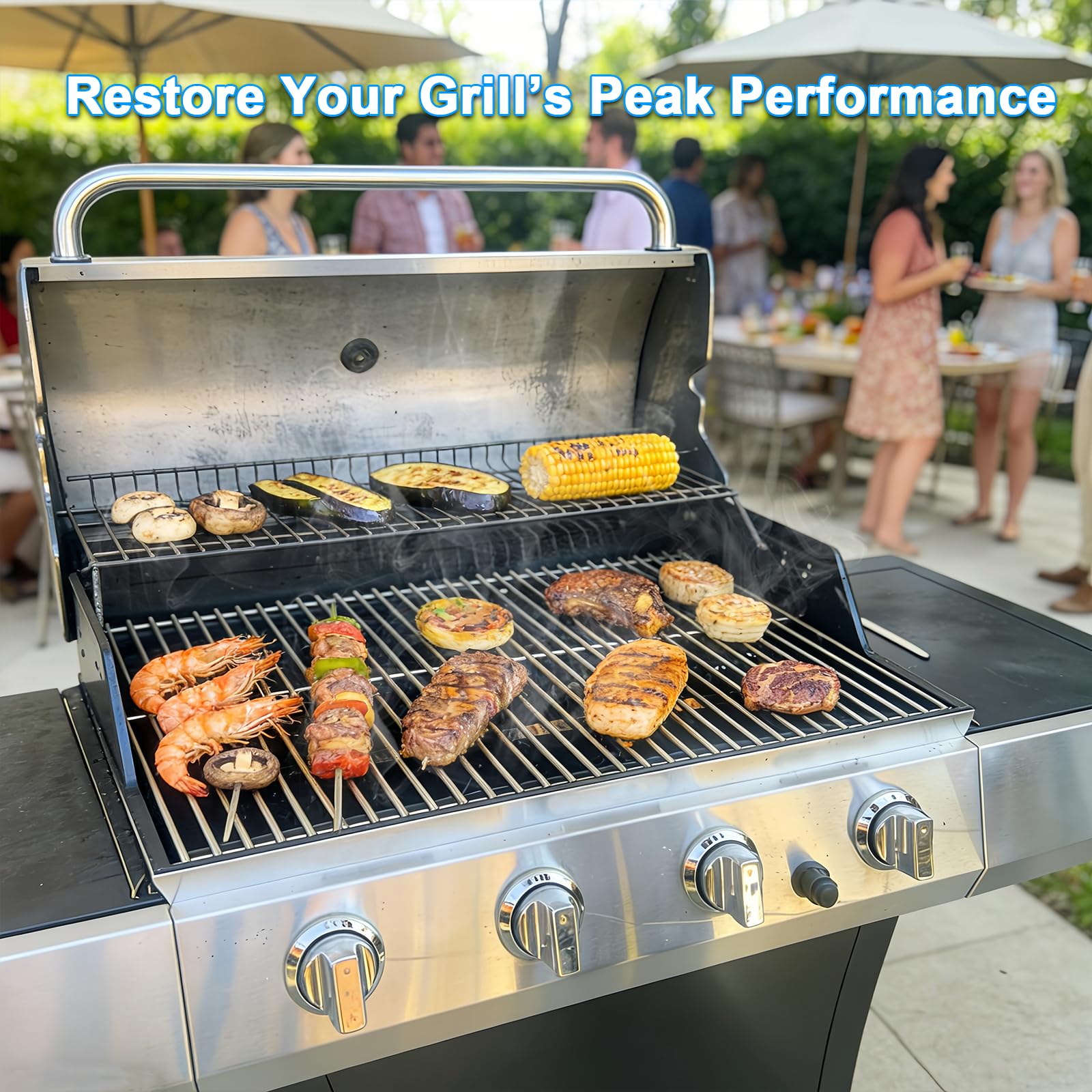 LS'BABQ parts installed in backyard grill enabling reliable weekend barbecues