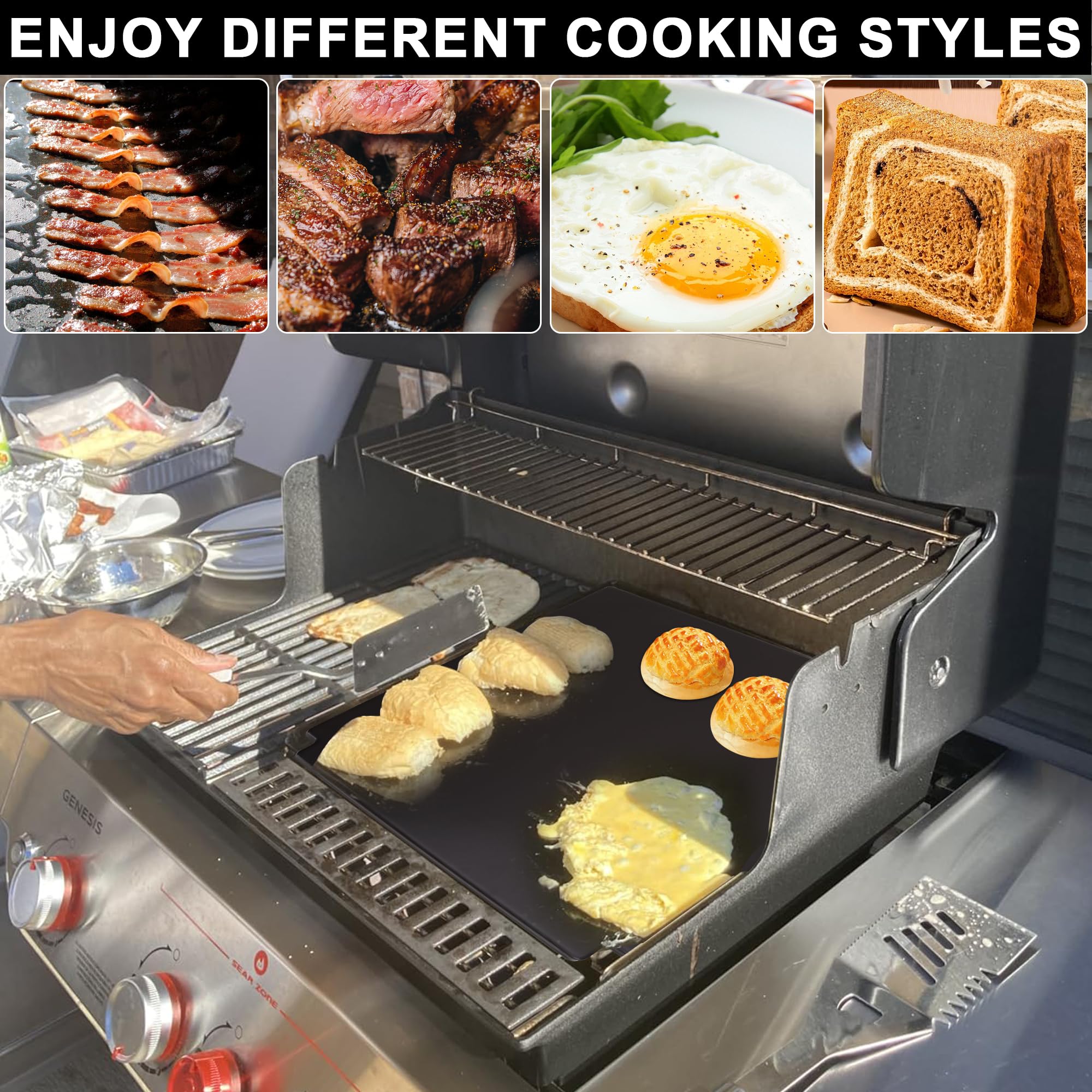 LS'BABQ baking stone in oven lifestyle shot showing versatile use benefit