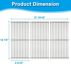 LS'BABQ close-up of stainless steel cooking grate highlighting durable finish