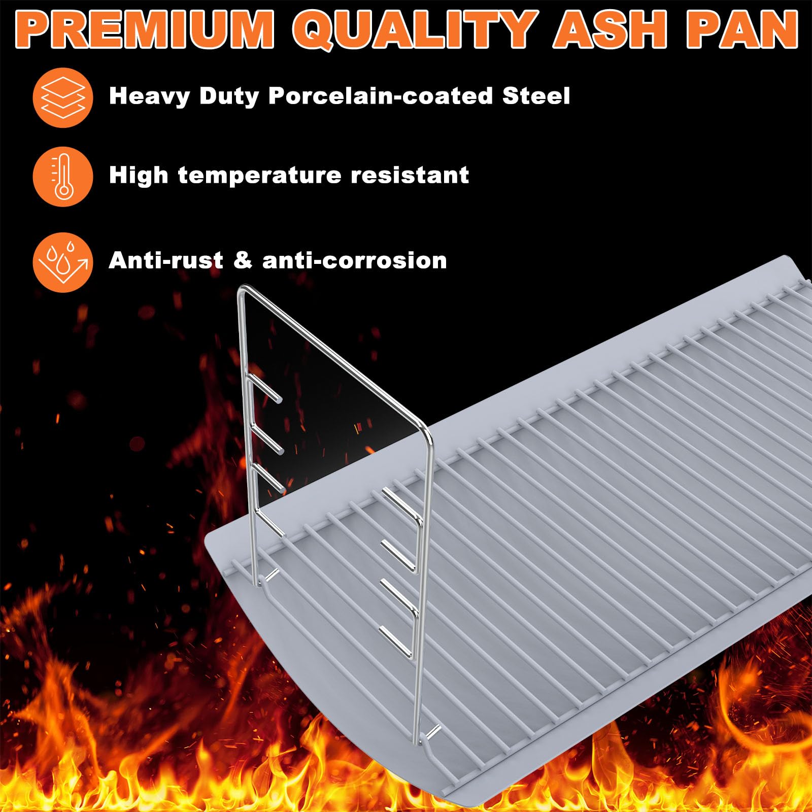LS'BABQ fire grate hangers mounted restoring stable grate support