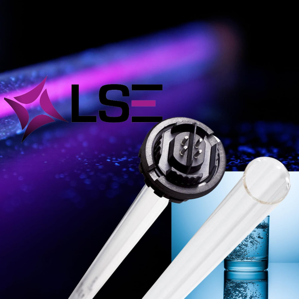 LSE Lighting quartz sleeve detail highlighting clear quartz for optimal transmission