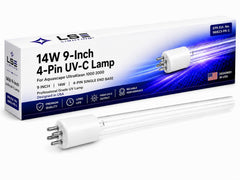 LSE Lighting front view of replacement UV-C lamp shows exact Aquascape fit and reliability