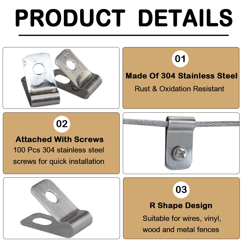 LSGCQ clip fastened to a wooden post holding welded wire, secure attachment