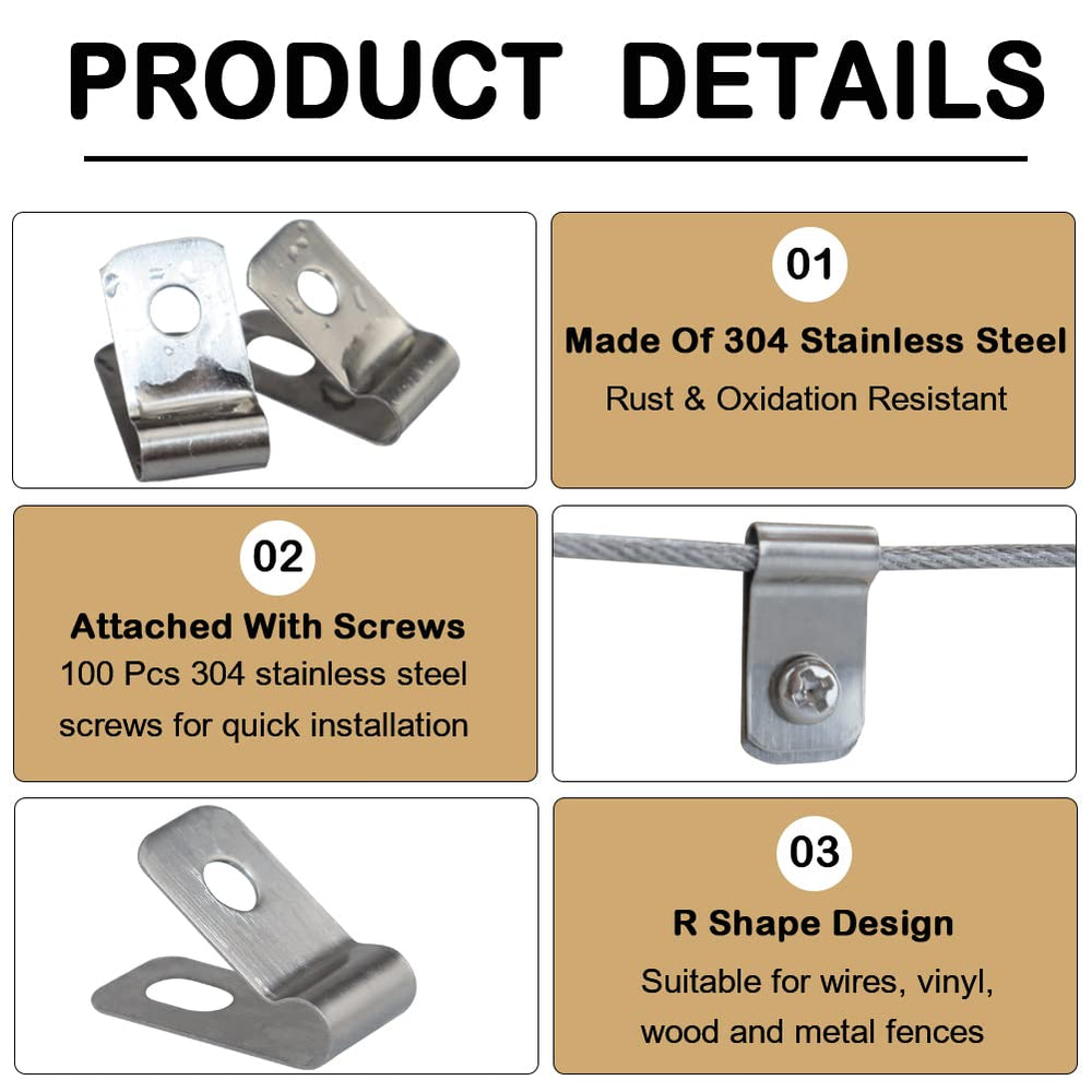 LSGCQ clip fastened to a wooden post holding welded wire, secure attachment