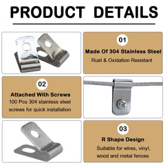 LSGCQ clip fastened to a wooden post holding welded wire, secure attachment