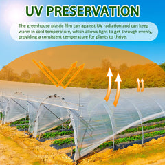 LSGCQ film installed on hoop house demonstrating improved plant protection