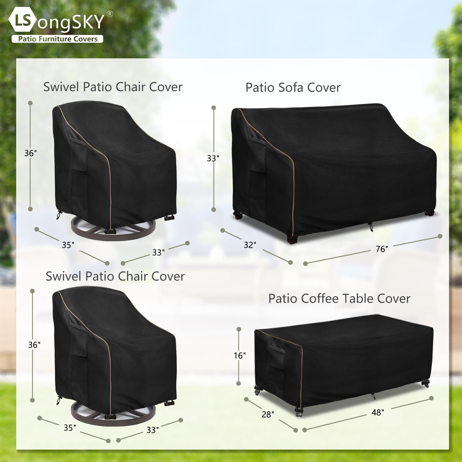 LSongSKY 600D fabric texture close-up shows durable waterproof weave