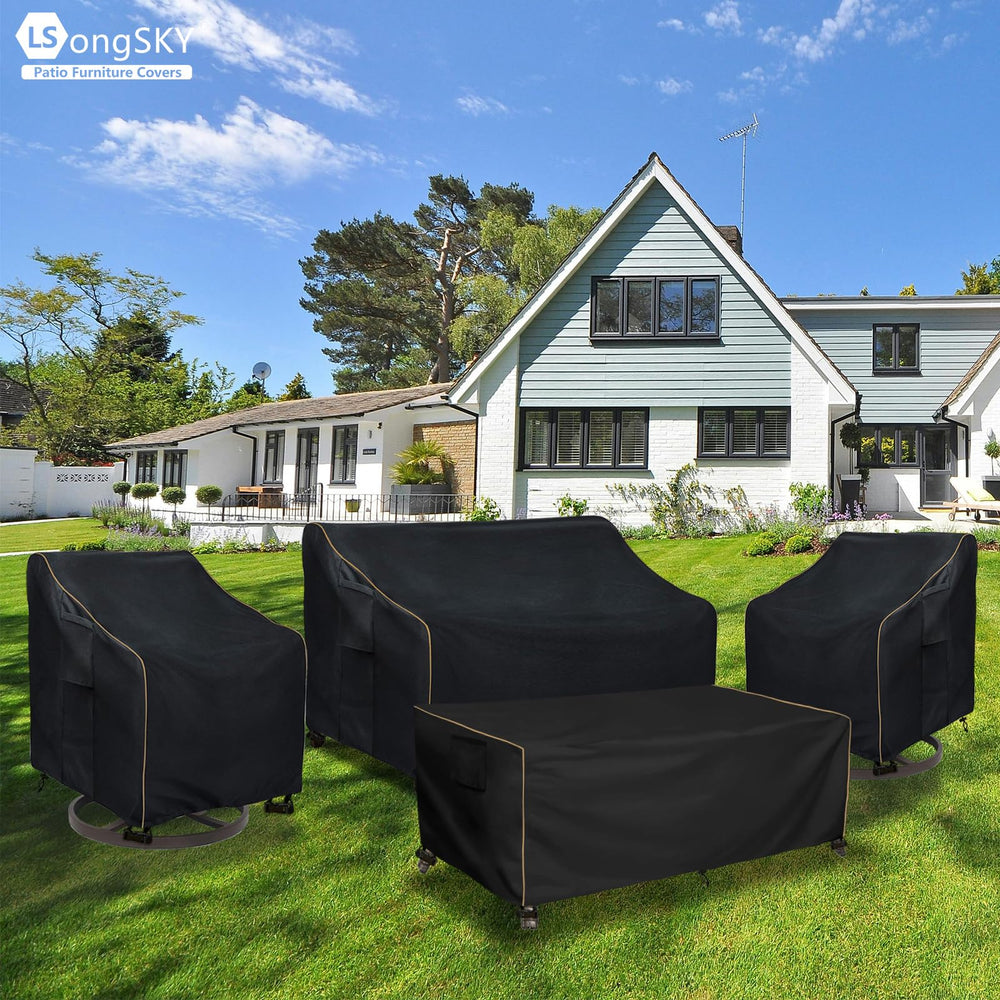 LSongSKY covered chair in patio setting preserving furniture from rain