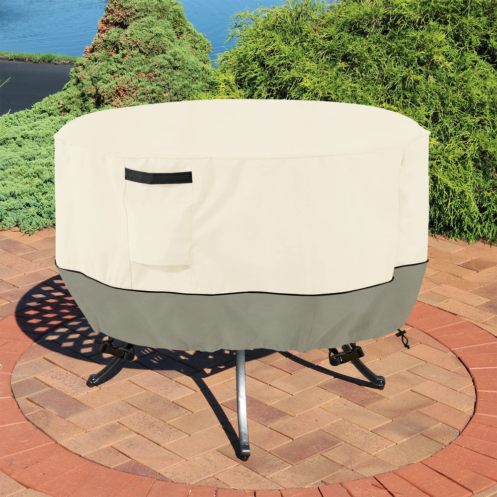 LSongSKY covered patio table with umbrella demonstrating protection