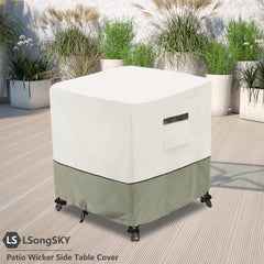 LSongSKY drawstring hems and snap straps securing cover in wind