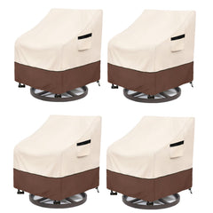 LSongSKY front view of four beige brown covers showing neat fit and protection