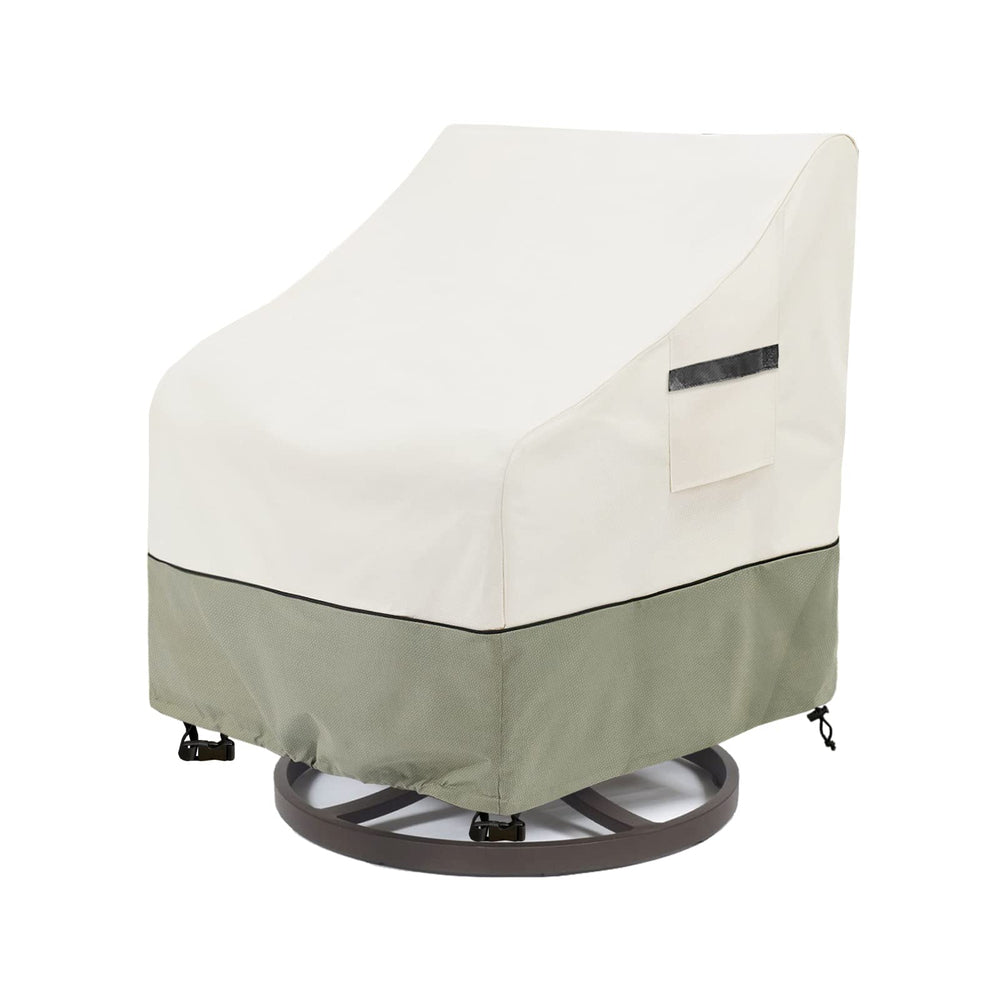 LSongSKY front view of covered swivel chair showing full protection and neat fit