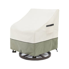LSongSKY front view of covered swivel chair showing full protection and neat fit