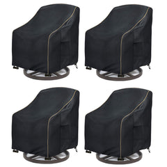LSongSKY front view of four covers protecting chairs, durable weather protection