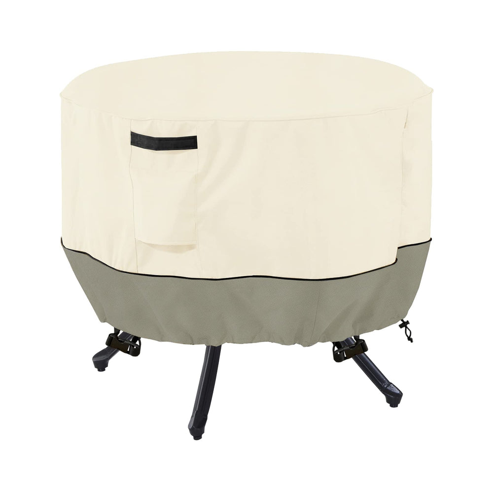 LSongSKY front view of round table cover protecting patio table