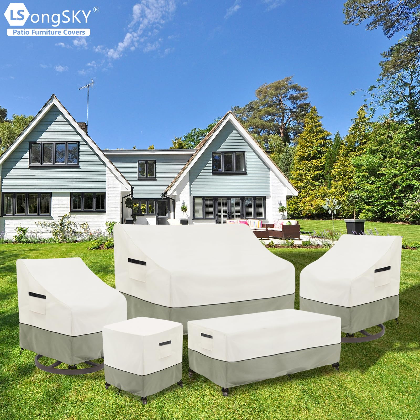LSongSKY cover beside measuring tape to confirm fit for your loveseat